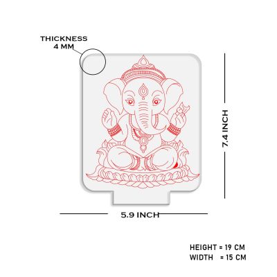 3D Illusion Lord Ganesha Night Lamp Best Gift Idea Diwali for Friends & Family | Warm White Light